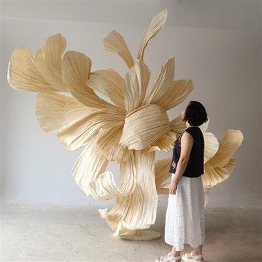 Installation d'art papier